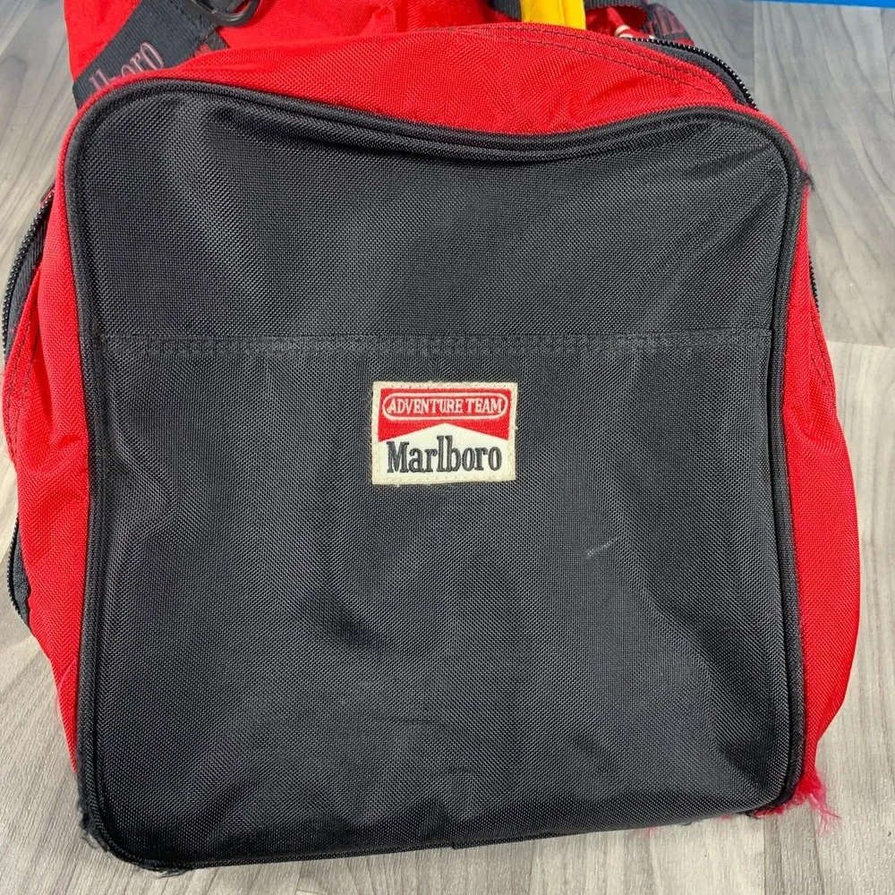 Vintage 90s Marlboro Unlimited Gym Duffle Bag Adventure Team Promo VTG